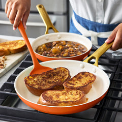 Reserve Pro Ceramic Nonstick 10" and 12" Frypan Set | Harvest