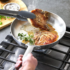 Bobby Flay by GreenPan Chef Series Uncoated Stainless Steel 10" and 12" Frypan Set