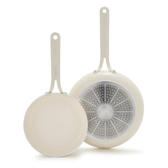Nova Gallery Ceramic Nonstick 8" and 10" Frypan Set | Cream