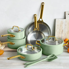 Reserve Pro Uncoated Stainless Steel 12-Piece Cookware Set | Sage