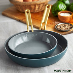 Stanley Tucci™ Ceramic Nonstick 4-Piece Frypan Set | Venetian Teal