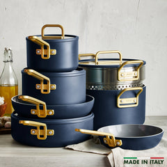 Stanley Tucci™ Ceramic Nonstick 11-Piece Cookware Set | Marino Blue