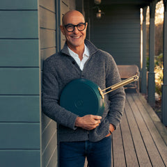 Stanley Tucci™ Ceramic Nonstick 12" Frypan with Lid | Venetian Teal