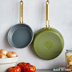 Stanley Tucci™ Ceramic Nonstick 8" and 10" Frypan Set | Tuscan Olive