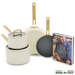 Stanley Tucci™ Ceramic Nonstick 6-Piece Cookware Set | Carrara White