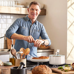 Bobby Flay by GreenPan Professional Ceramic Nonstick 1.6-Quart Saucepan with Lid | Cream