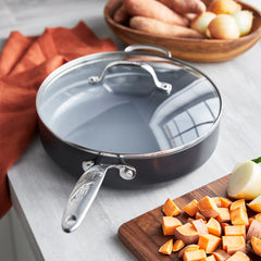 Valencia Pro Ceramic Nonstick 4.5-Quart Sauté Pan with Lid