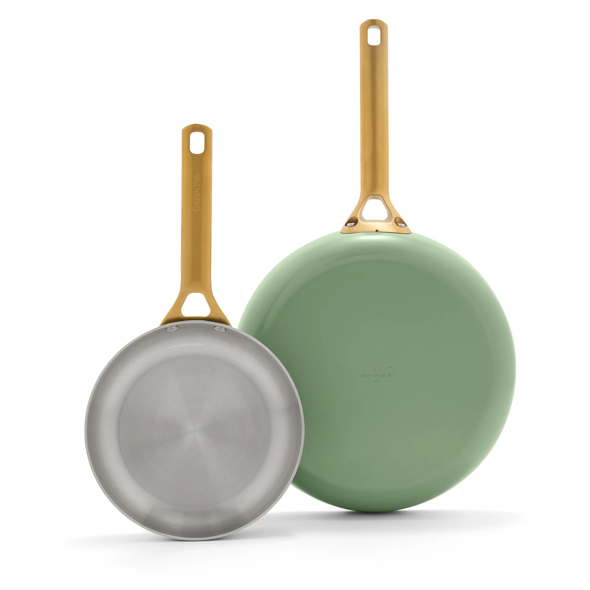 Reserve Pro Uncoated Stainless Steel 10" and 12" Frypan Set | Sage