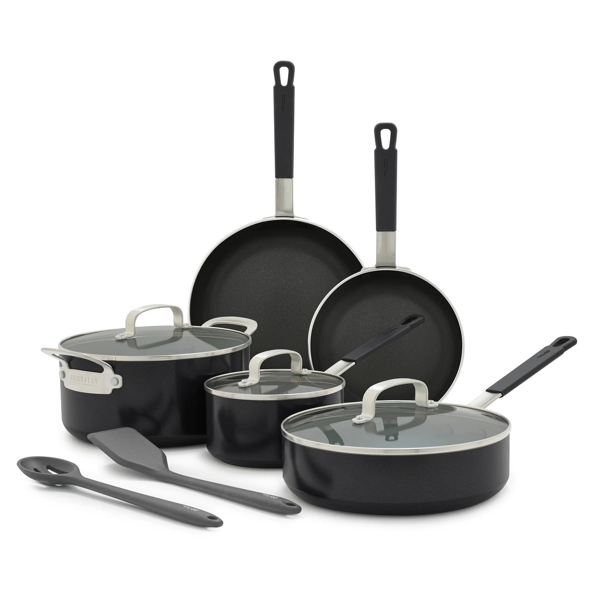 Bobby Flay by GreenPan Professional Ceramic Nonstick 10-Piece Cookware Set | Black