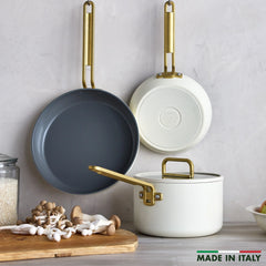 Stanley Tucci™ Ceramic Nonstick 4-Piece Chef Set | Carrara White
