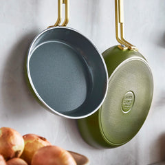 Stanley Tucci™ Ceramic Nonstick 8" and 10" Frypan Set | Tuscan Olive