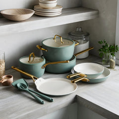 Reserve Pro Ceramic Nonstick 11-Piece Cookware Set | Moss