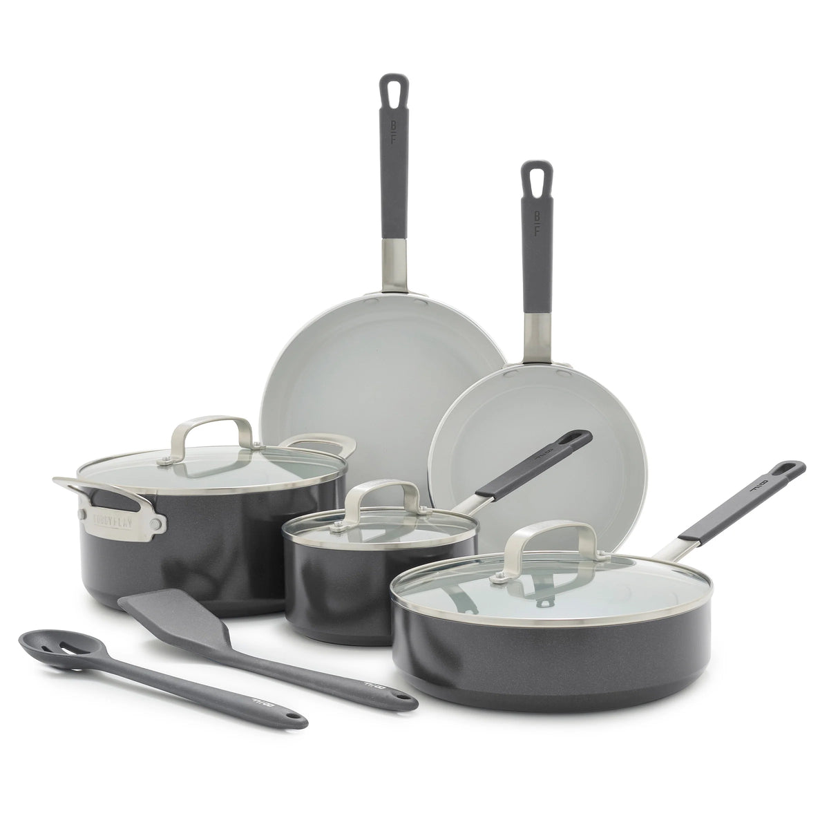Bobby Flay by GreenPan Professional Ceramic Nonstick 10-Piece Cookware Set | Graphite