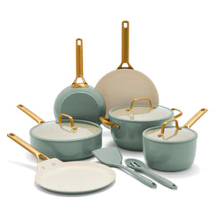 Reserve Pro Ceramic Nonstick 11-Piece Cookware Set | Moss