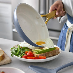 Reserve Pro Ceramic Nonstick 8", 10" and 12" Frypan Set | Ocean