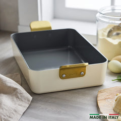Stanley Tucci™ Ceramic Nonstick Lasagna Pan | Carrara White