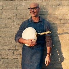 Stanley Tucci™ Ceramic Nonstick 8" and 10" Frypan Set | Carrara White
