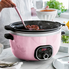 GreenLife Healthy 8-Quart Slow Cooker | Pink
