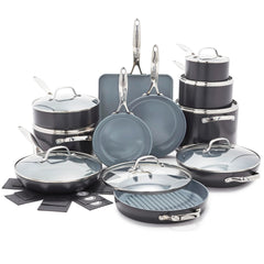 Valencia Pro Ceramic Nonstick 19-Piece Cookware Set | Gray
