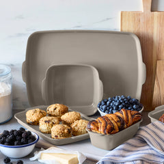Premiere Ovenware Ceramic Nonstick 4-Piece Set | Taupe