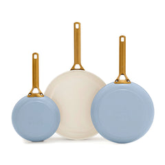 Reserve Pro Ceramic Nonstick 8", 10" and 12" Frypan Set | Glacier