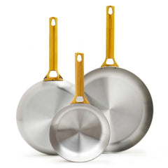 Reserve Stainless Steel 8", 10" and 12" Frypan Set