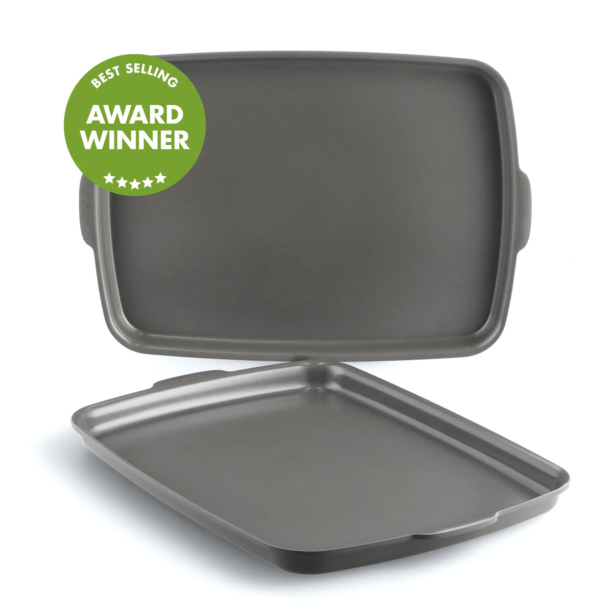 Premiere Ovenware Ceramic Nonstick 18" x 13" Half Sheet Pan Set | Gray