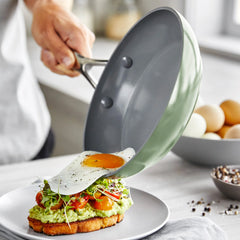 Valencia Pro Ceramic Nonstick 11-Piece Cookware Set | Sage