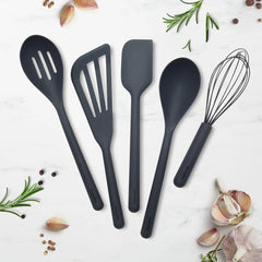 Platinum Silicone Tools 5-Piece Utensil Set | Gray