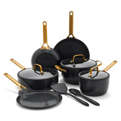 Reserve Pro Ceramic Nonstick 11-Piece Cookware Set | Black