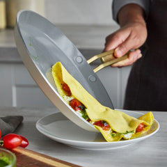 Stanley Tucci™ Ceramic Nonstick 10" Crepe and Omelette Pan | Carrara White