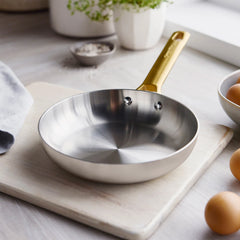 Reserve Pro Uncoated Stainless Steel 8" Frypan | Cream