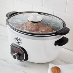 GreenLife Healthy 8-Quart Slow Cooker | White