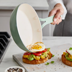 Nova Gallery Ceramic Nonstick 8" and 10" Frypan Set | Pistachio