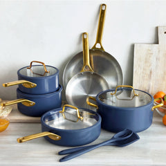 Reserve Pro Uncoated Stainless Steel 12-Piece Cookware Set | Twilight