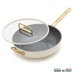 Stanley Tucci™ Ceramic Nonstick 6.5-Quart Essential Stanley Pan | Carrara White
