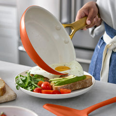 Reserve Pro Ceramic Nonstick 8", 10" and 12" Frypan Set | Harvest