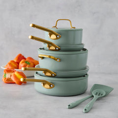 Reserve Pro Ceramic Nonstick 11-Piece Cookware Set | Moss