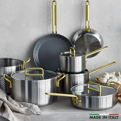 Stanley Tucci™ Mixed Material Stainless Steel 11-Piece Cookware Set