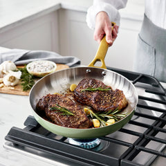 Reserve Pro Uncoated Stainless Steel 8" Frypan | Sage