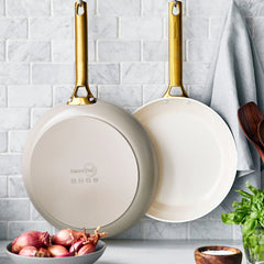 Reserve Ceramic Nonstick 10" and 12" Frypan Set | Taupe