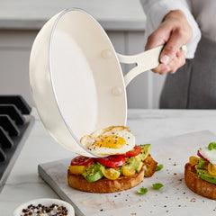 Nova Gallery Ceramic Nonstick 12" Frypan | Cream