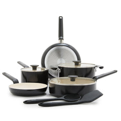 Rio Advanced Ceramic Nonstick 10-Piece Cookware Set | Black