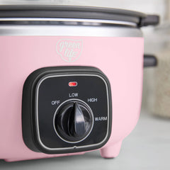 GreenLife Healthy 3.5-Quart Slow Cooker | Pink