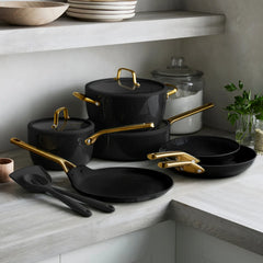 Reserve Pro Ceramic Nonstick 11-Piece Cookware Set | Black